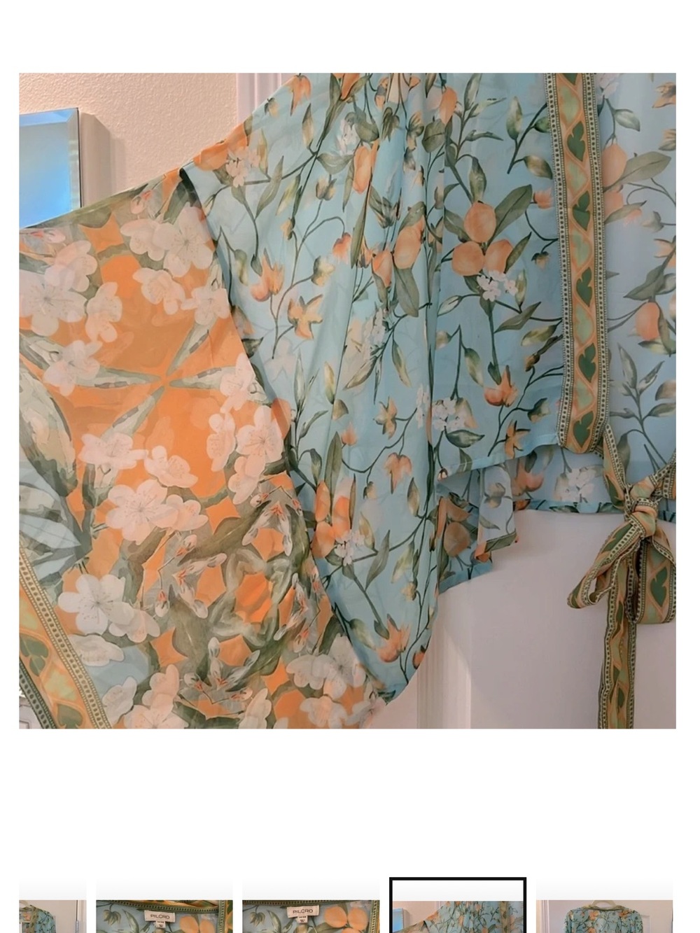 Pilcro Tie-Front Kimono Top - Picture 3 of 4